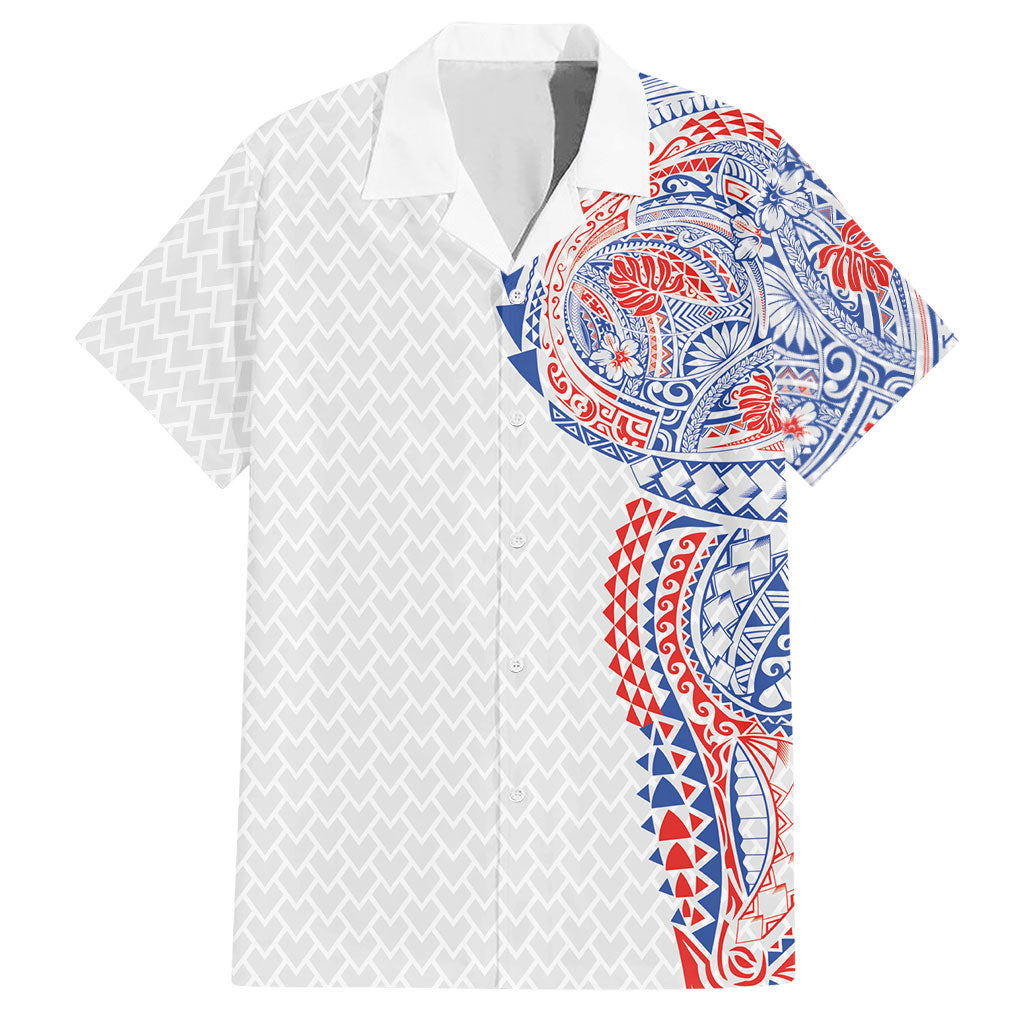 Hawaiian Traditional Tattoos Hawaiian Shirt Kakau Tribal Tropical Plant Motif Hawaii Flag Color Inspired