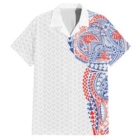 Hawaiian Traditional Tattoos Hawaiian Shirt Kakau Tribal Tropical Plant Motif Hawaii Flag Color Inspired