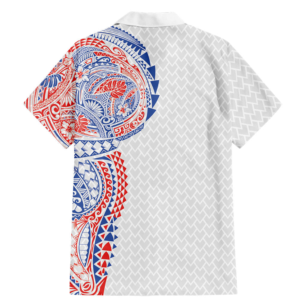 Hawaiian Traditional Tattoos Hawaiian Shirt Kakau Tribal Tropical Plant Motif Hawaii Flag Color Inspired