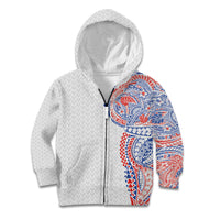 Hawaiian Traditional Tattoos Kid Hoodie Kakau Tribal Tropical Plant Motif Hawaii Flag Color Inspired