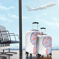 Hawaiian Traditional Tattoos Luggage Cover Kakau Tribal Tropical Plant Motif Hawaii Flag Color Inspired