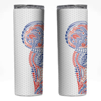 Hawaiian Traditional Tattoos Skinny Tumbler Kakau Tribal Tropical Plant Motif Hawaii Flag Color Inspired