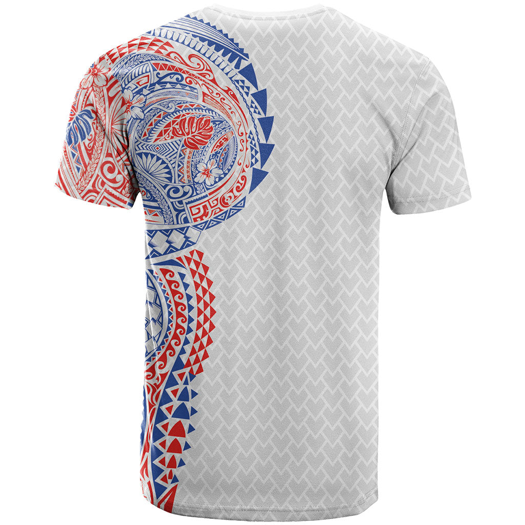 Hawaiian Traditional Tattoos T Shirt Kakau Tribal Tropical Plant Motif Hawaii Flag Color Inspired
