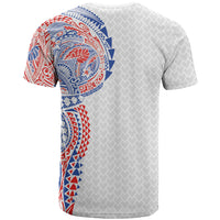 Hawaiian Traditional Tattoos T Shirt Kakau Tribal Tropical Plant Motif Hawaii Flag Color Inspired