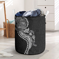 Hawaiian Kakau Tribal Sea Animals Tattoos Laundry Basket Black Color LT03 Black - Polynesian Pride