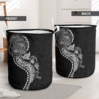 Hawaiian Kakau Tribal Sea Animals Tattoos Laundry Basket Black Color LT03 - Polynesian Pride
