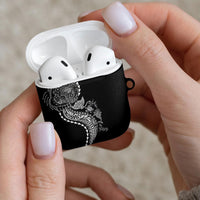 Hawaiian Kakau Tribal Sea Animals Tattoos AirPods Case Black Color