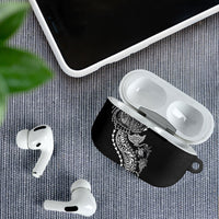 Hawaiian Kakau Tribal Sea Animals Tattoos AirPods Case Black Color
