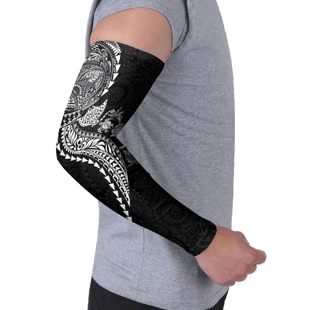 Hawaiian Kakau Tribal Sea Animals Tattoos Arm Sleeves Black Color LT03 - Polynesian Pride