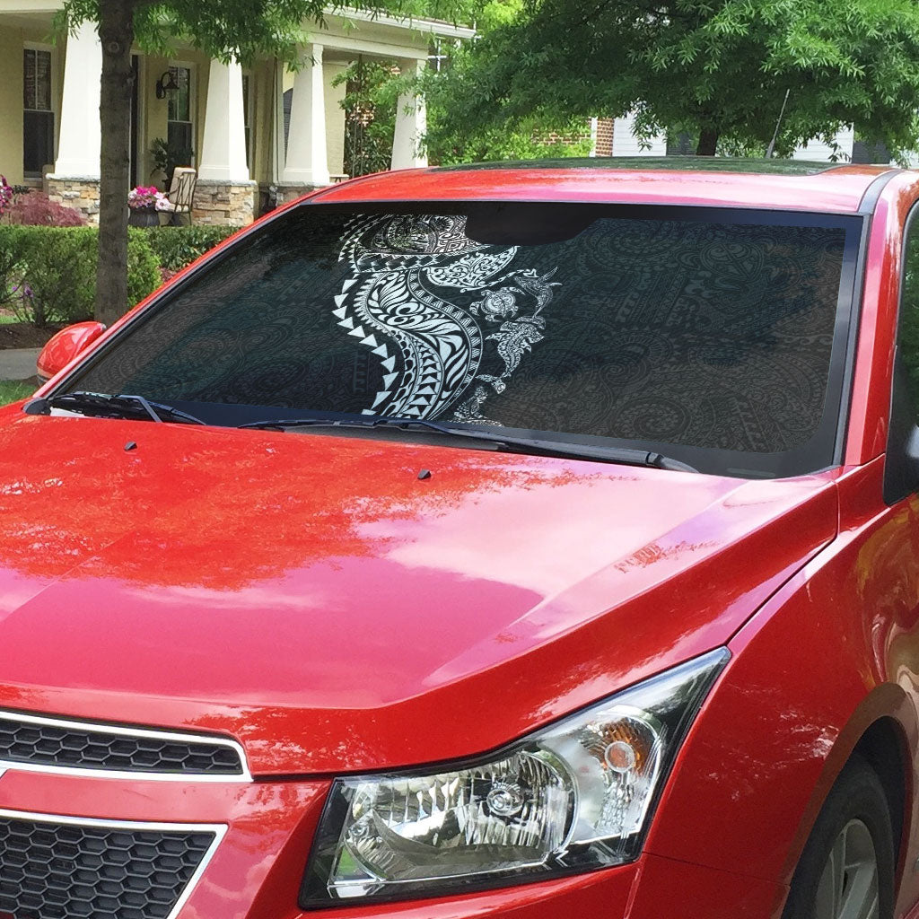 Hawaiian Kakau Tribal Sea Animals Tattoos Auto Sun Shade Black Color LT03 - Polynesian Pride