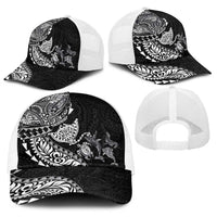 Hawaiian Kakau Tribal Sea Animals Tattoos Baseball Net Cap Black Color LT03 - Polynesian Pride