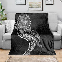 Hawaiian Kakau Tribal Sea Animals Tattoos Blanket Black Color LT03 - Polynesian Pride