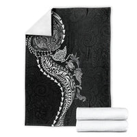 Hawaiian Kakau Tribal Sea Animals Tattoos Blanket Black Color LT03 - Polynesian Pride