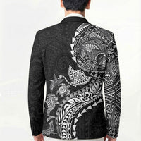 Hawaiian Kakau Tribal Sea Animals Tattoos Blazer Black Color LT03 - Polynesian Pride