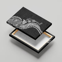Hawaiian Kakau Tribal Sea Animals Tattoos Canvas Wall Art Black Color LT03 - Polynesian Pride