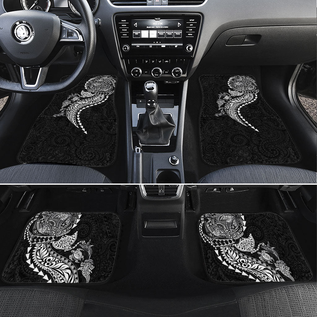 Hawaiian Kakau Tribal Sea Animals Tattoos Car Mats Black Color LT03 Set 4pcs Black - Polynesian Pride