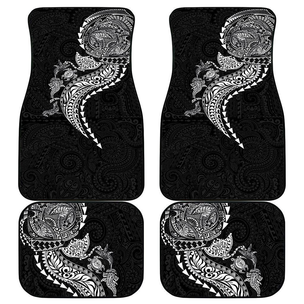 Hawaiian Kakau Tribal Sea Animals Tattoos Car Mats Black Color LT03 - Polynesian Pride