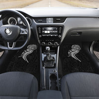 Hawaiian Kakau Tribal Sea Animals Tattoos Car Mats Black Color LT03 Set 2pcs - Front Black - Polynesian Pride