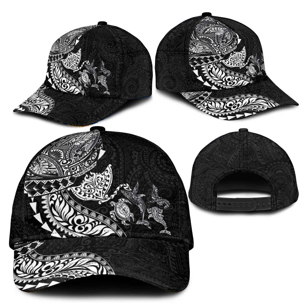 Hawaiian Kakau Tribal Sea Animals Tattoos Classic Cap Black Color LT03 - Polynesian Pride
