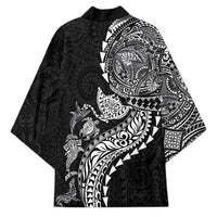 Hawaiian Kakau Tribal Sea Animals Tattoos Kimono Black Color LT03 - Polynesian Pride