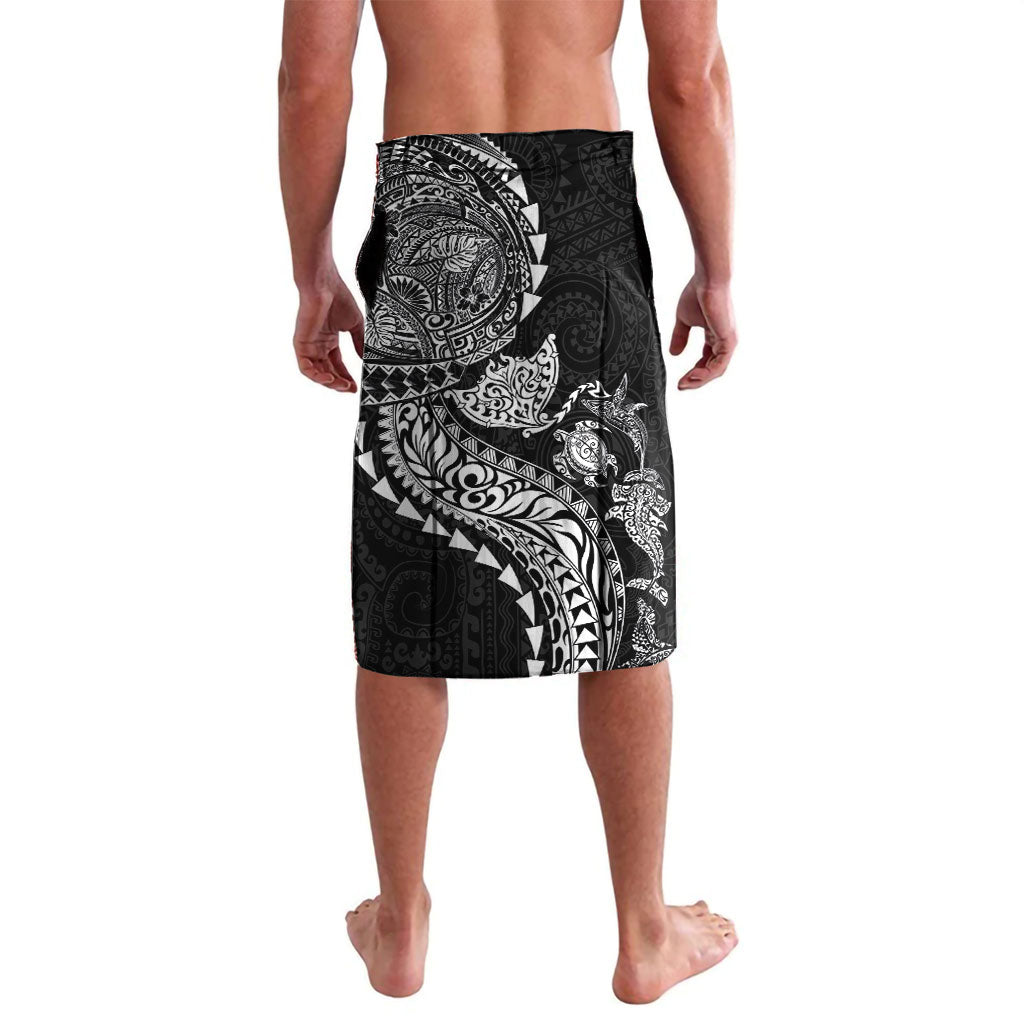 Hawaiian Kakau Tribal Sea Animals Tattoos Lavalava Black Color