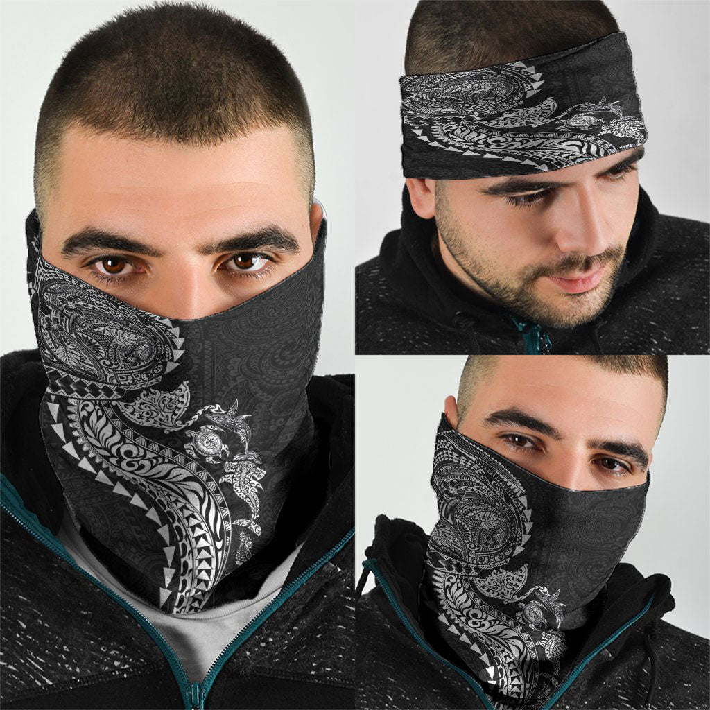 Hawaiian Kakau Tribal Sea Animals Tattoos Neck Gaiter Black Color LT03 - Polynesian Pride