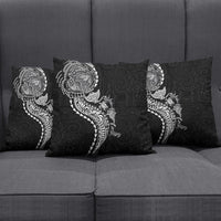 Hawaiian Kakau Tribal Sea Animals Tattoos Pillow Cover Black Color LT03 - Polynesian Pride