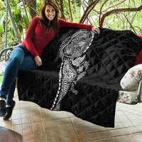 Hawaiian Kakau Tribal Sea Animals Tattoos Quilt Black Color LT03 - Polynesian Pride