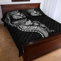 Hawaiian Kakau Tribal Sea Animals Tattoos Quilt Bed Set Black Color LT03 - Polynesian Pride