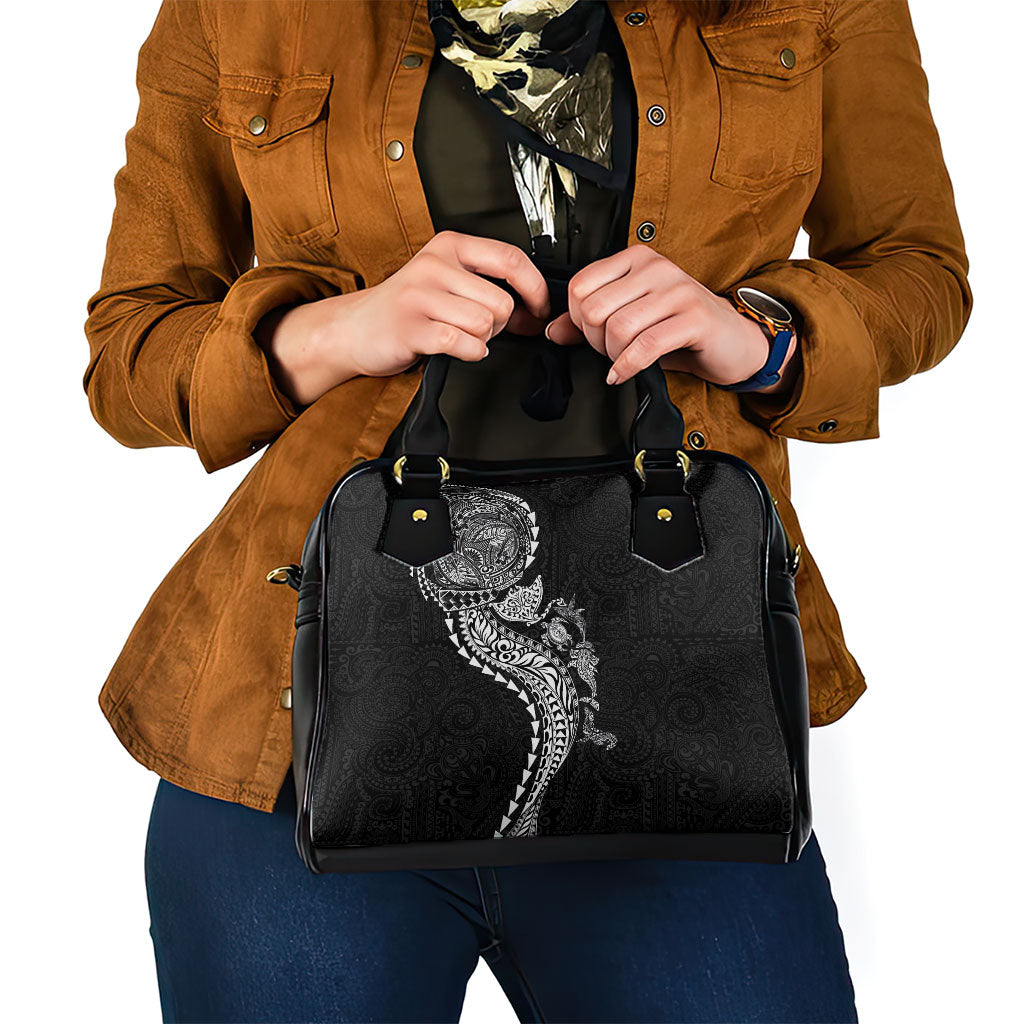 Hawaiian Kakau Tribal Sea Animals Tattoos Shoulder Handbag Black Color LT03 - Polynesian Pride