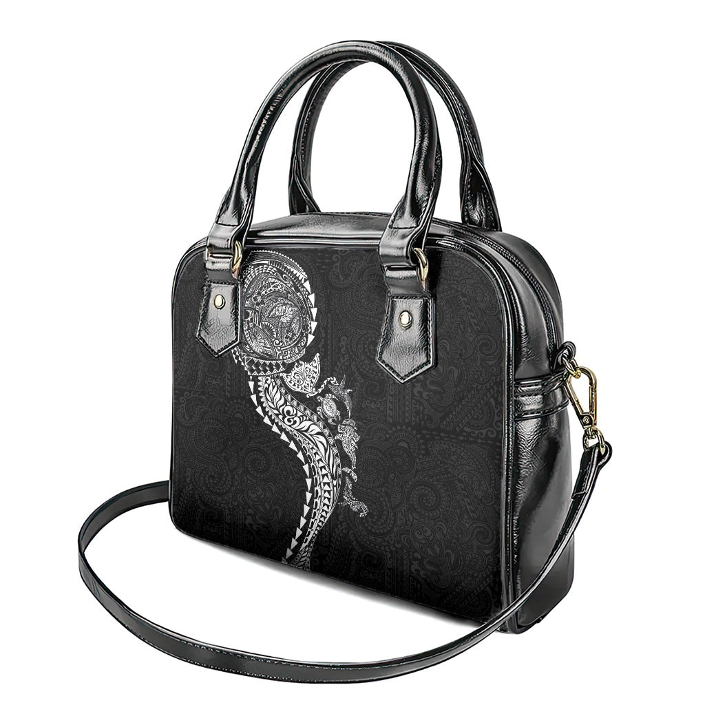 Hawaiian Kakau Tribal Sea Animals Tattoos Shoulder Handbag Black Color LT03 - Polynesian Pride