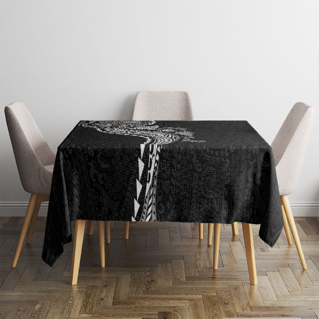 Hawaiian Kakau Tribal Sea Animals Tattoos Tablecloth Black Color LT03 - Polynesian Pride