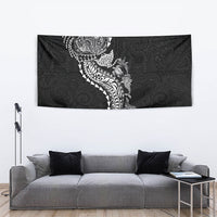 Hawaiian Kakau Tribal Sea Animals Tattoos Tapestry Black Color LT03 - Polynesian Pride
