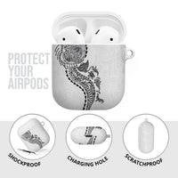 Hawaiian Kakau Tribal Sea Animals Tattoos AirPods Case White Color LT03 - Polynesian Pride