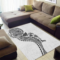 Hawaiian Kakau Tribal Sea Animals Tattoos Area Rug White Color LT03 - Polynesian Pride