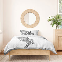Hawaiian Kakau Tribal Sea Animals Tattoos Bedding Set White Color LT03 - Polynesian Pride