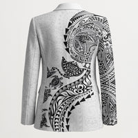 Hawaiian Kakau Tribal Sea Animals Tattoos Blazer White Color LT03 - Polynesian Pride