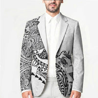 Hawaiian Kakau Tribal Sea Animals Tattoos Blazer White Color LT03 - Polynesian Pride