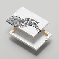 Hawaiian Kakau Tribal Sea Animals Tattoos Canvas Wall Art White Color LT03 - Polynesian Pride