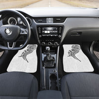 Hawaiian Kakau Tribal Sea Animals Tattoos Car Mats White Color LT03 Set 2pcs - Front White - Polynesian Pride