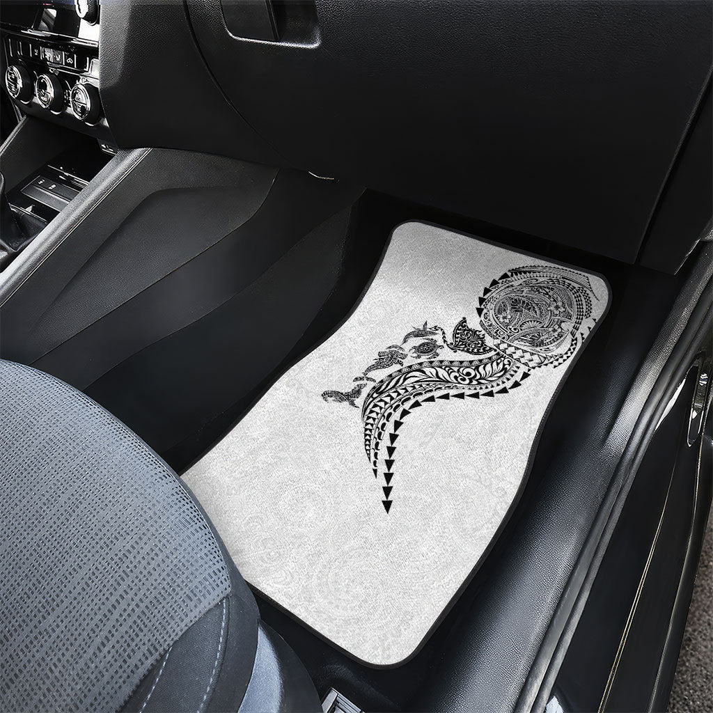 Hawaiian Kakau Tribal Sea Animals Tattoos Car Mats White Color LT03 - Polynesian Pride