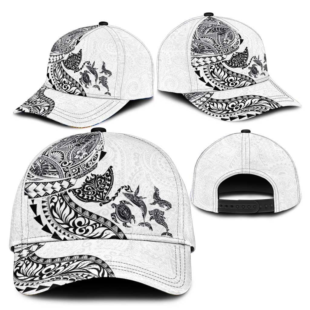 Hawaiian Kakau Tribal Sea Animals Tattoos Classic Cap White Color LT03 - Polynesian Pride