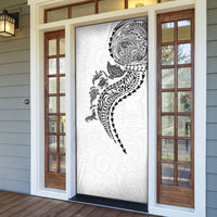 Hawaiian Kakau Tribal Sea Animals Tattoos Door Cover White Color