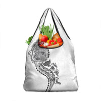 Hawaiian Kakau Tribal Sea Animals Tattoos Grocery Bag White Color LT03 1-pack One Size White - Polynesian Pride
