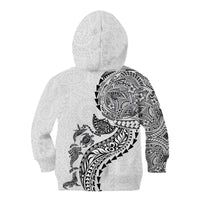 Hawaiian Kakau Tribal Sea Animals Tattoos Kid Hoodie White Color LT03 - Polynesian Pride