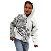 Hawaiian Kakau Tribal Sea Animals Tattoos Kid Hoodie White Color LT03 - Polynesian Pride