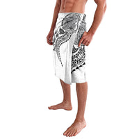 Hawaiian Kakau Tribal Sea Animals Tattoos Lavalava White Color