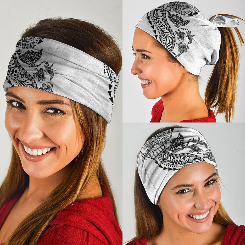 Hawaiian Kakau Tribal Sea Animals Tattoos Neck Gaiter White Color LT03 - Polynesian Pride