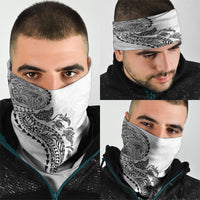 Hawaiian Kakau Tribal Sea Animals Tattoos Neck Gaiter White Color LT03 - Polynesian Pride
