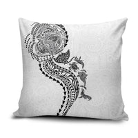 Hawaiian Kakau Tribal Sea Animals Tattoos Pillow Cover White Color LT03 White - Polynesian Pride